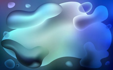 Soyut daireler ile ışık mavi vektör şablonu.