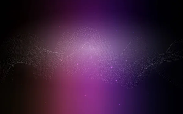 Dark Purple, Pink vector background with dots. — Stock Vector