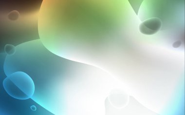 Açık Mavi, sıvı şekilli yeşil vektör şablonu.