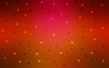 Parlak yıldızlı Açık Kırmızı vektör düzeni.