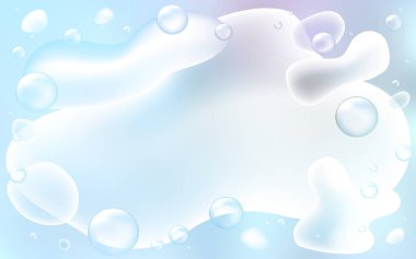 Çizgileri, ovalı hafif BLUE vektör şablonu.