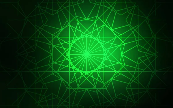 Tmavě zelená vektorové doodle světlé šablona. — Stockový vektor