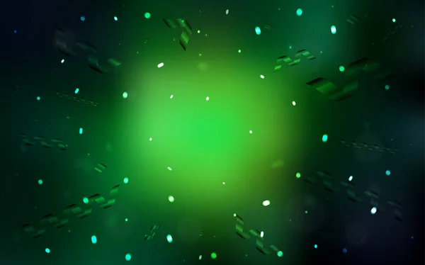 Sötét zöld vektor textúra születésnapi konfetti. — Stock Vector