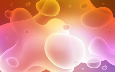 Pembe ışık, sarı balonu şekiller şablonuyla vektör.