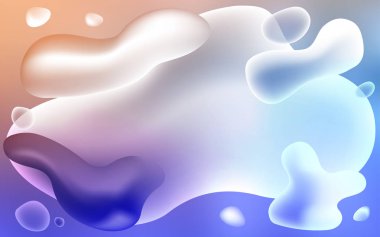 Açık Mavi, sıvı şekilli sarı vektör şablonu.