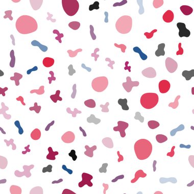 Açık mavi, kırmızı balonu şekiller ile sorunsuz arka plan vektör.