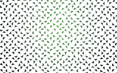 Beyaz arka plan üzerinde renkli üçgen oluşan koyu yeşil vektör soyut desen.