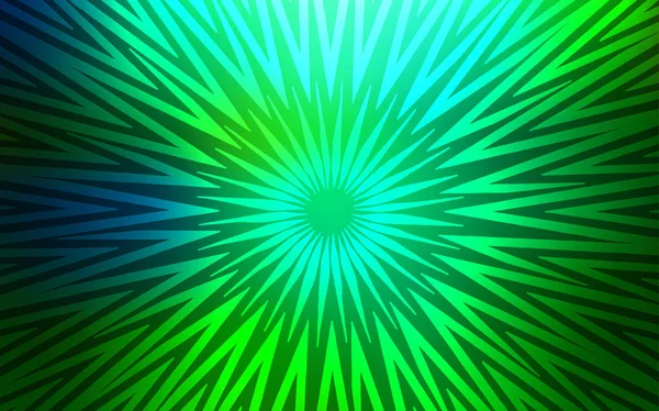 Azul claro, textura vectorial verde con líneas de colores. — Vector de stock