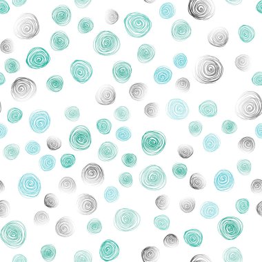 Açık mavi, vektör sorunsuz doodle parlak düzen yeşil.