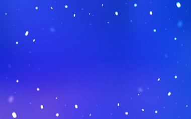 Açık Pembe, parlak kar taneleriyle mavi vektör düzeni.