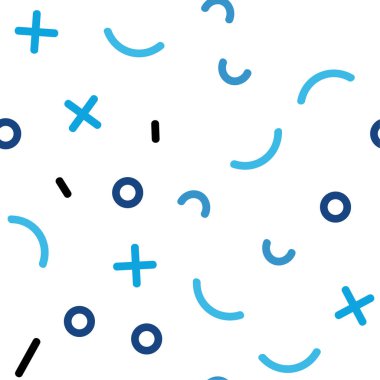 Hafif mavi vektör sorunsuz şablon geometrik çizgilerle.