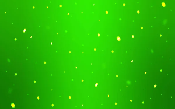 Diseño vectorial verde claro con copos de nieve brillantes. — Vector de stock