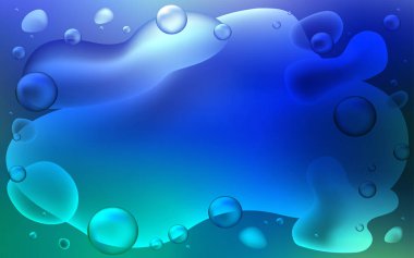 Açık Mavi, çizgili yeşil vektör şablonu, oval.