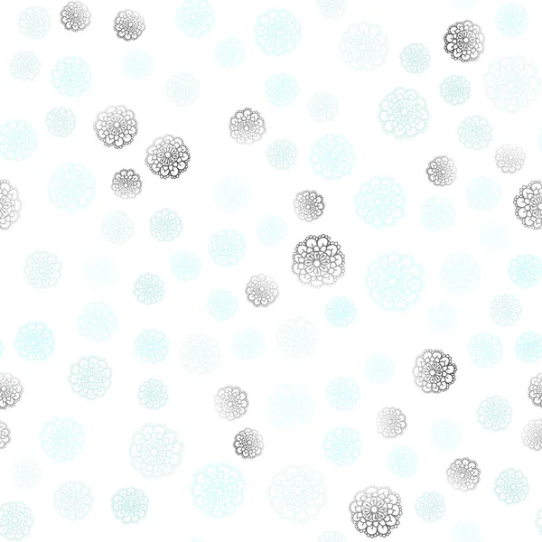 Licht blauwe vector naadloze doodle wazig patroon. — Stockvector