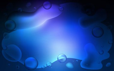 Sıvı şekilli koyu mavi vektör deseni.