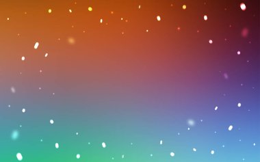 Açık yeşil, renkli kar taneleriyle kırmızı vektör dokusu.