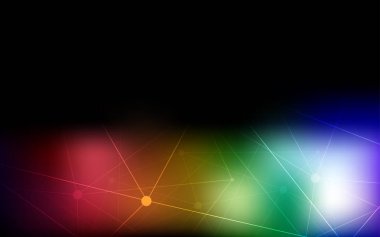 Karanlık çok renkli vektör desen küreler, üçgen ile.