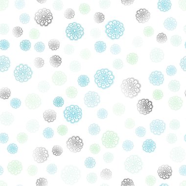 Açık mavi, yeşil vektör sorunsuz doğal zarif çizimleri.