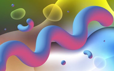 Açık Mavi, çizgili sarı vektör şablonu, oval.