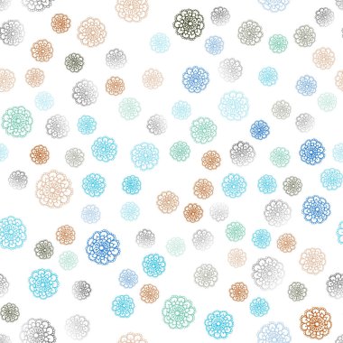 Karanlık çok renkli vektör sorunsuz soyut doodle şablonu.