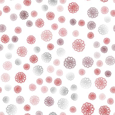 Koyu kırmızı vektör sorunsuz doodle parlak şablonu.