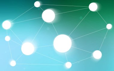 Işık yeşil vektör arka plan noktalar ve çizgiler ile.