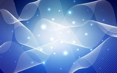 Hafif mavi vektör düzeni festival konfeti ile.