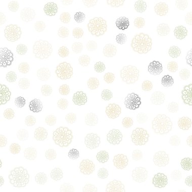 Açık yeşil, sarı vektör sorunsuz doodle parlak desen.