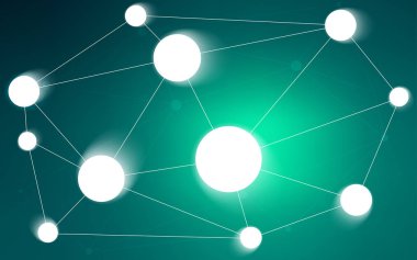 Işık yeşil vektör arka plan noktalar ve çizgiler ile.