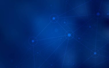 Koyu mavi vektör düzen daireler, hatları ile.