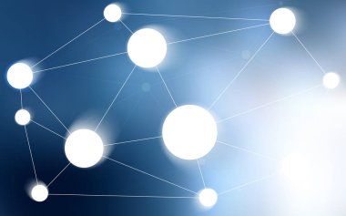 Hafif mavi vektör arka plan noktalar ve çizgiler ile.