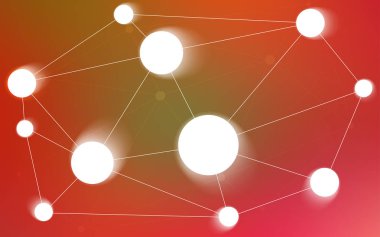 Işık kırmızı, sarı vektör arka plan noktalar ve çizgiler ile.