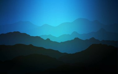 Eğri daireli koyu mavi vektör arkaplanı.