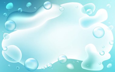 Açık Mavi, lav şekilli yeşil vektör arkaplanı.