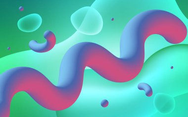 Kabarcık şekilli Açık Yeşil vektör şablonu.