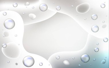 Eğri daireler ile ışık gri vektör arka plan.