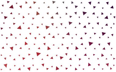 Hafif pembe, kırmızı vektör desen beyaz arka plan üzerinde renkli üçgen ile.