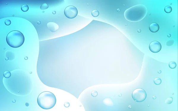 Modèle vectoriel bleu clair avec des formes de lave. — Image vectorielle
