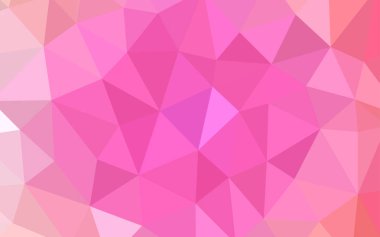 Açık Pembe vektör düşük poli kapağı.