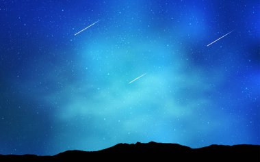 Mavi vektör doku ile Samanyolu yıldız ışık.