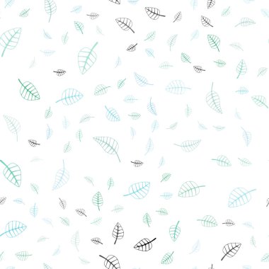 Açık mavi, vektör sorunsuz doodle parlak düzen yeşil.