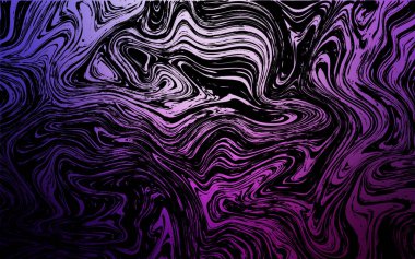 Dark Purple, Pink vector pattern with bent ribbons. clipart