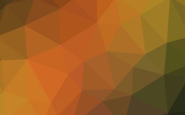 Koyu yeşil, sarı vektör üçgen mozaik kapak.