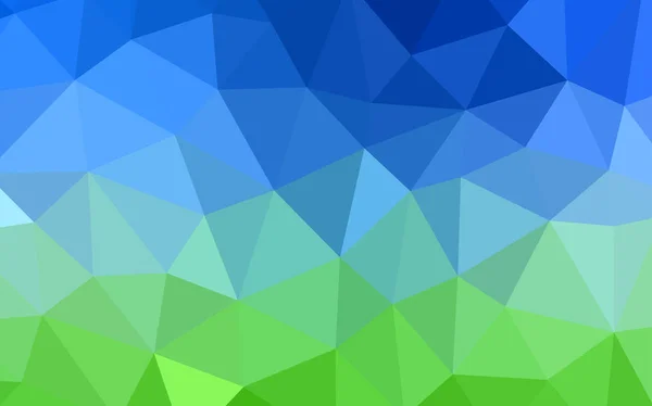 Hellblauer, grüner Vektor abstraktes polygonales Muster. — Stockvektor