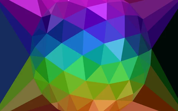 Gradiente vectorial multicolor oscuro triángulos textura con una gema en un centro . — Archivo Imágenes Vectoriales
