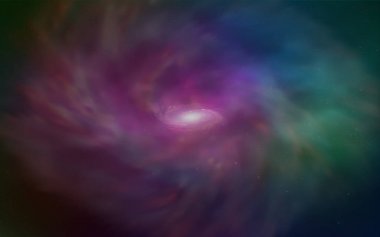 Kozmik yıldız düzeniyle karanlık çok renkli vektör.