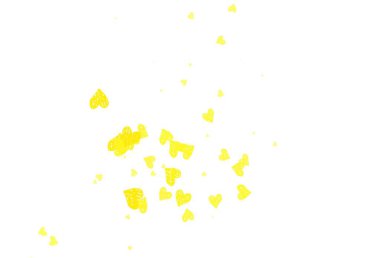 Renkli kalpleri olan açık kırmızı vektör deseni. Soyut illüstrasyonda güzel kutlama tarzı kalpler. Sevgililer Günü 'nü kutlamak için tasarım.