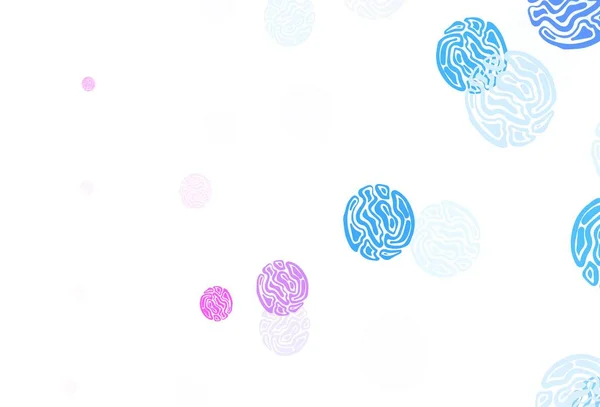 Rosa Claro Plantilla Vector Azul Con Círculos Burbujas Borrosas Sobre — Archivo Imágenes Vectoriales