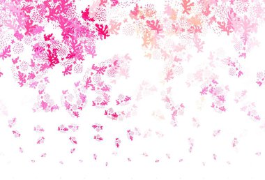 Memphis şekilli açık kırmızı vektör arkaplanı. Soyut tarzda rengarenk gradyan şekilleri olan bir resim. Duvar kağıtları için zarif tasarım.