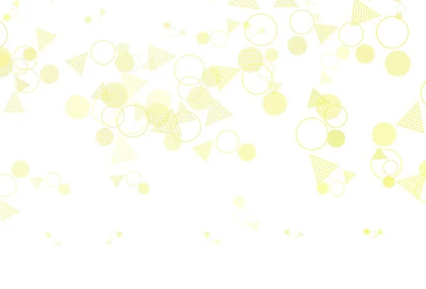 Modèle Vectoriel Jaune Clair Avec Cristaux Cercles Design Décoratif Dans — Image vectorielle